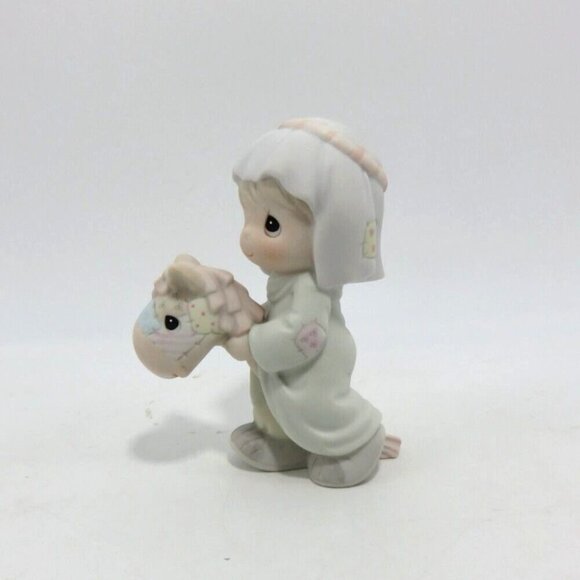 PRECIOUS MOMENTS Trail To Bethlehem Figurine Child with Hobby Horse 1995 - Picture 5 of 12